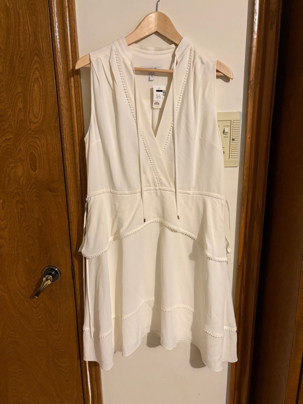 Derek Lam Sleeveless Cream V-Neck Dress NWT